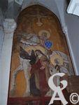 L'église - Fresque d'Emile Flamant