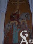L'église - Fresque d'Emile Flamant